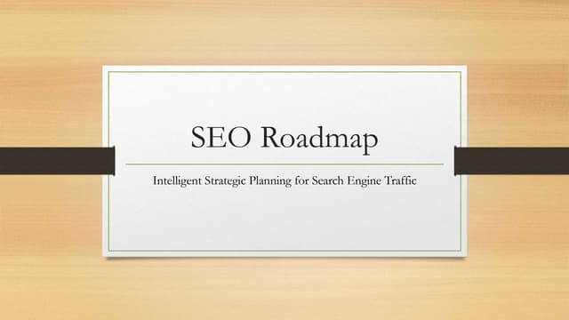 SEO Roadmap