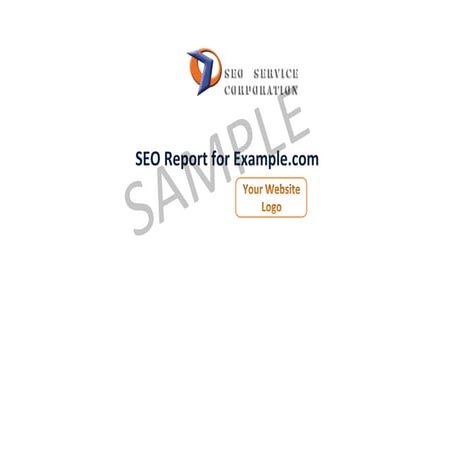 SEO sample report 