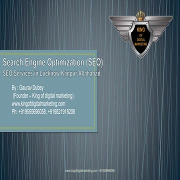 Seo services in lucknow king of digital marketing   gaurav dubey