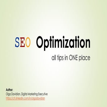 Seo Optimization Summarized