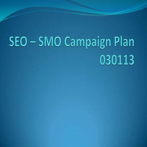 SEO – SMO Campaign Plan for Writers