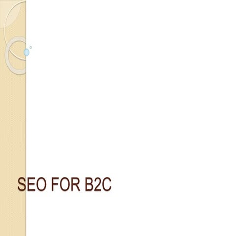 Seo strategies for B2C
