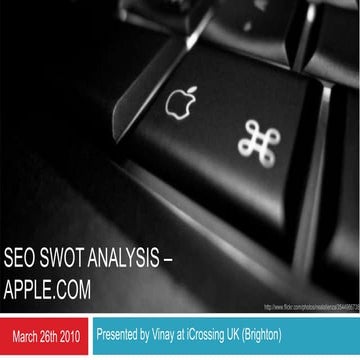 SEO SWOT Analysis - Apple.com