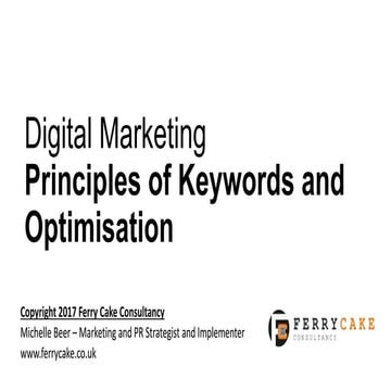 SEO - Principles of Keywords and Optimisation (1)