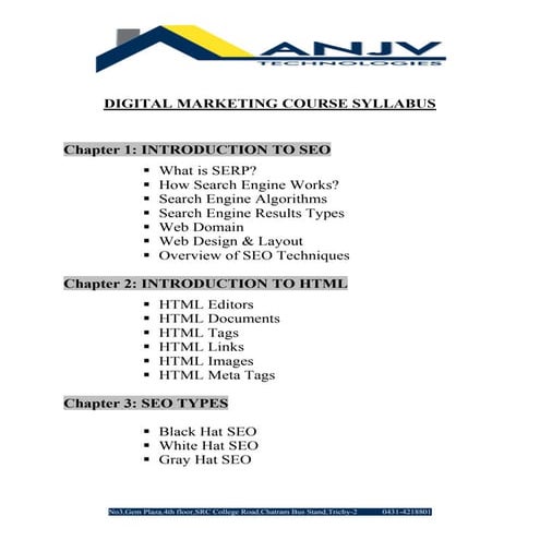 Seo training syllabus | PDF