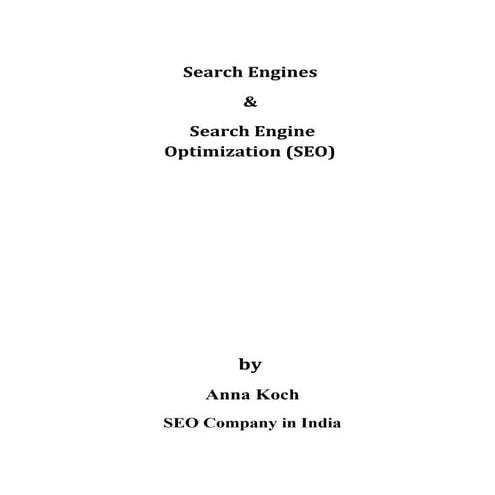 SEO Tutorial - SEO Company in India