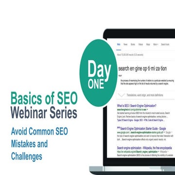SEO Week: Basics of SEO Day One