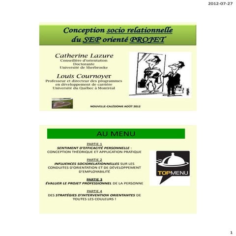 Conception sociorelationnelle du SEP, orienté projet 