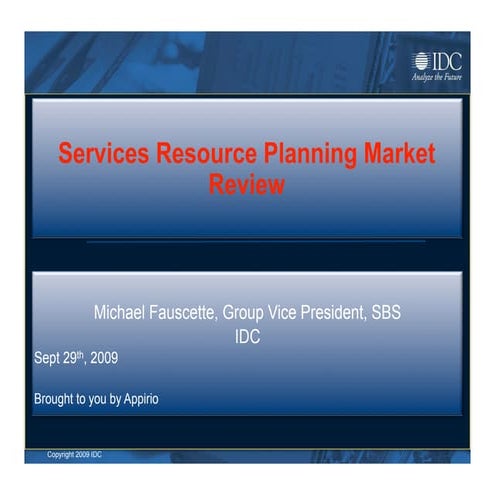 Services Resource Planning Market Review