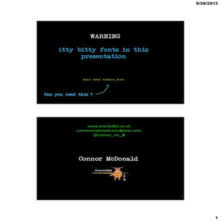 Optimizer Statistics