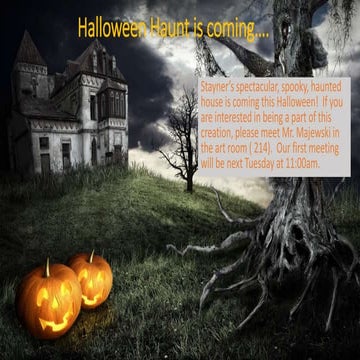 Announcements- Thursday September 19, 2019