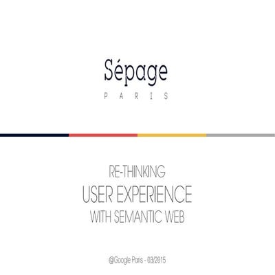 Sépage presenting the future of digital travel at Google Paris