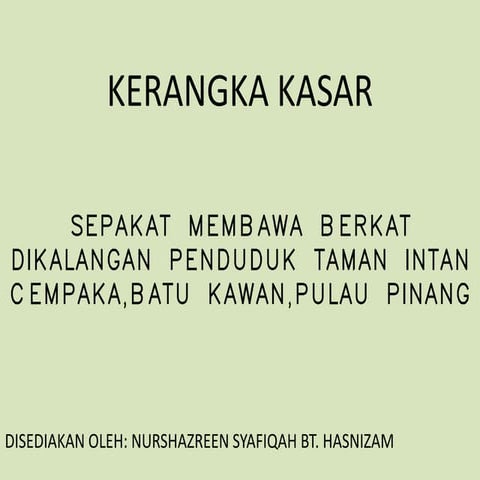 Sepakat Membawa Berkat | PDF