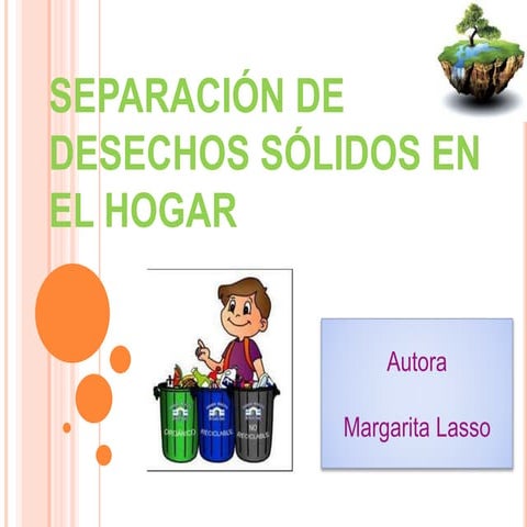 Separación de residuos sólidos en el hogar