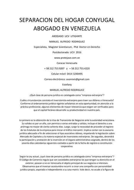 Separacion del hogar conyugal aboga...