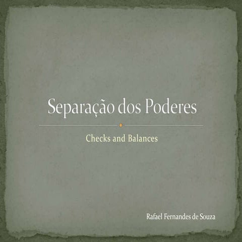 Separação dos poderes | PPTX