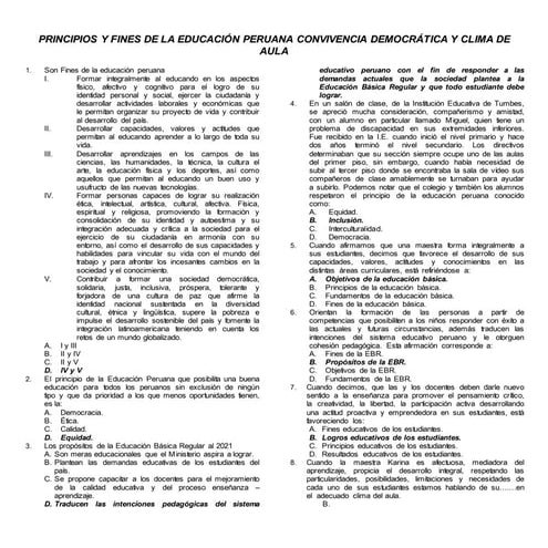 Separata princpios y fines de la educación peruana tumbes