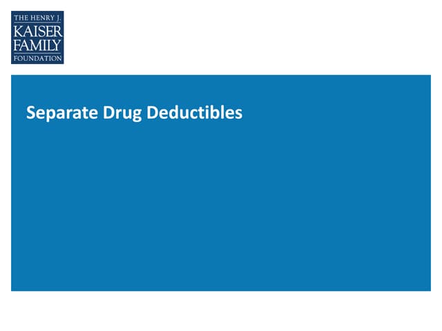 Separate drug deductibles