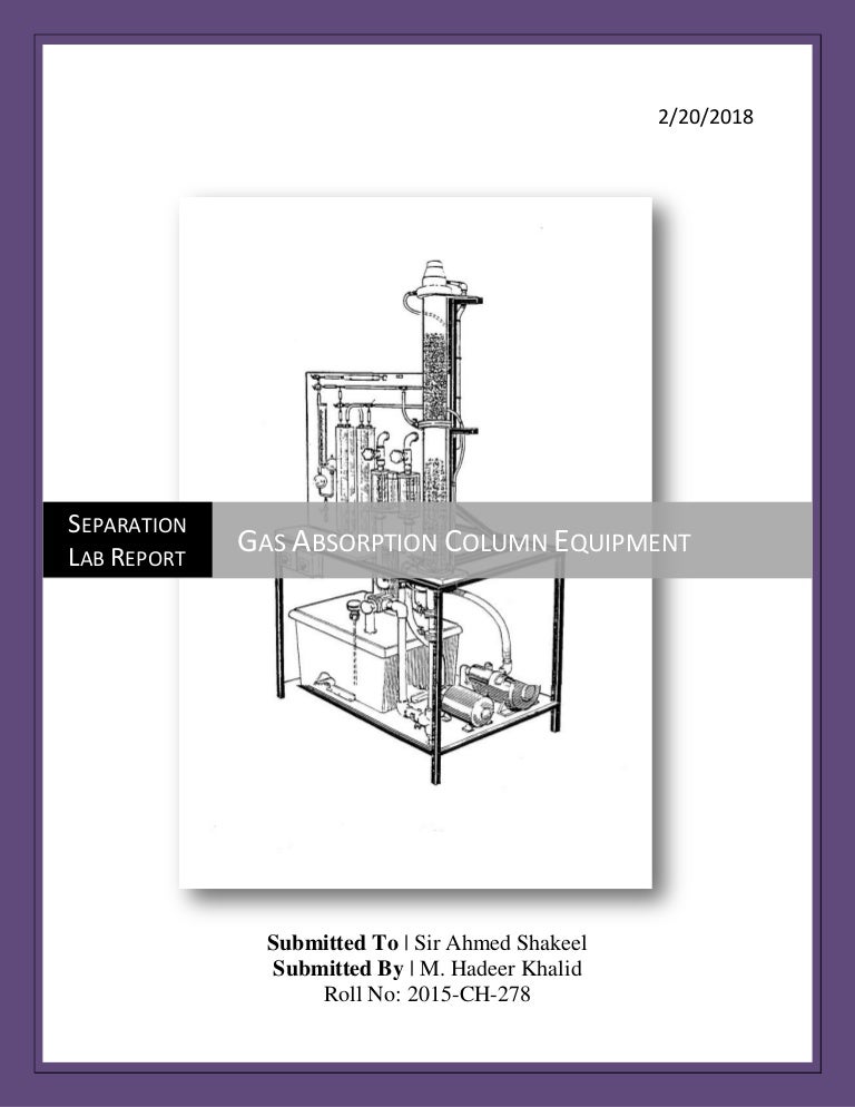 Armfield Gas Absorption Column Experiment
