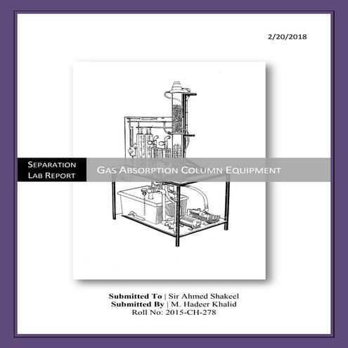 Armfield Gas Absorption Column Experiment