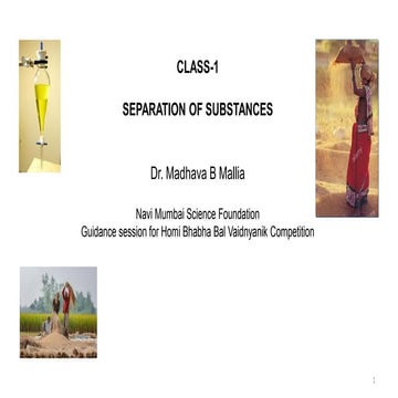 Separation of substances: For class 6