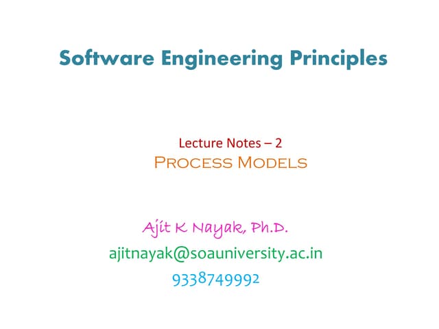 Software Engineering : Process Models | PPT