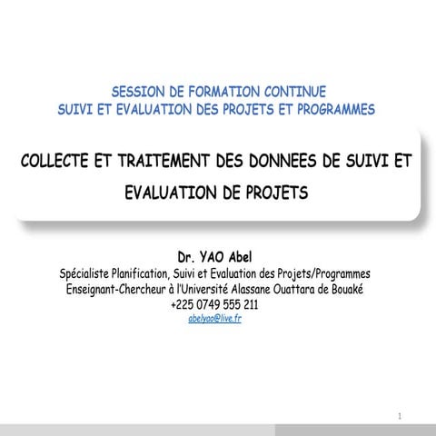 Theorie concept-suivi-evaluation | PPT