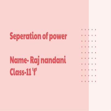 seperation of power class 11 legal studies