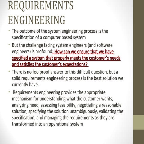 requirement engineering