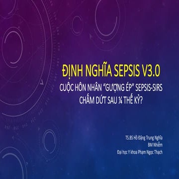 Định nghĩa mới về Sepsis 3.0