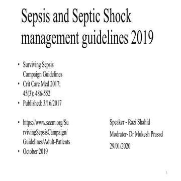 Sepsis And Septic Shock: Guideline-Based Management – RBWPPQ