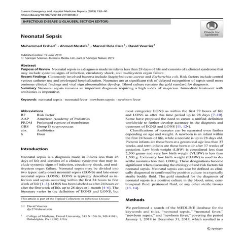 Sepsis neonatal manejo antimicrobiano ideal