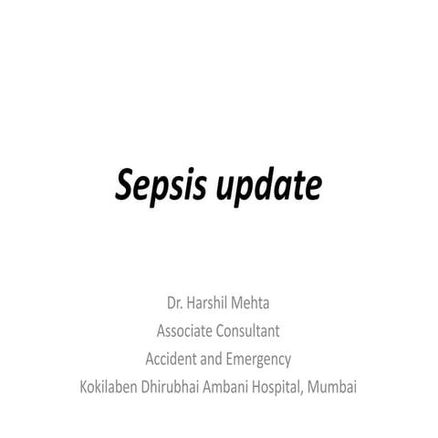 Sepsis update 2014