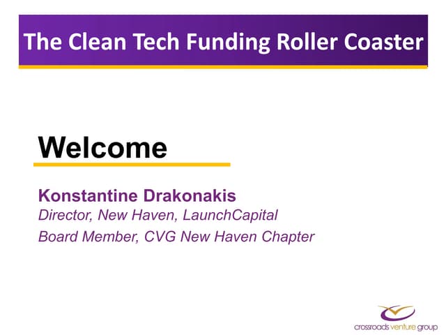 The Clean Tech Funding Roller Coast...