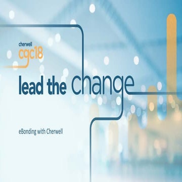 eBonding with Cherwell | PDF