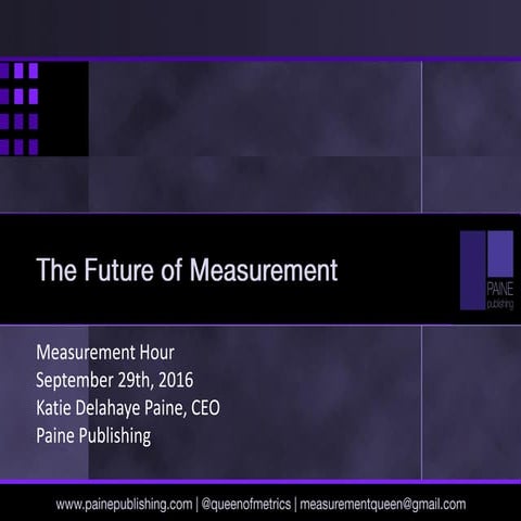 The Future of Measurement