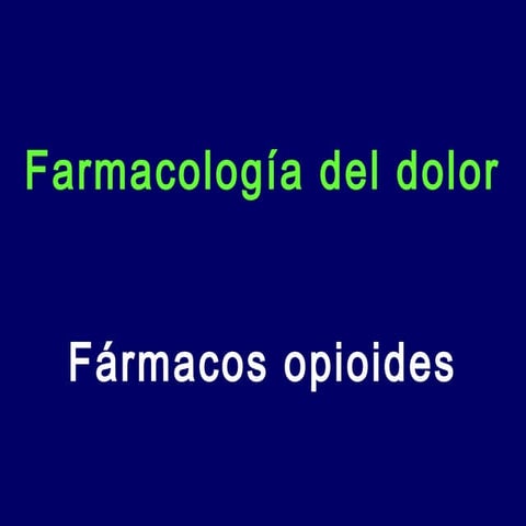 Sept 23   anal. opioides - terap.