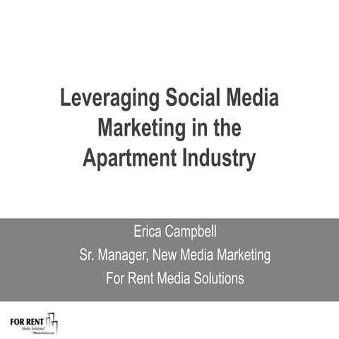 Leveraging Social Media Marketing in the Apartment Industry