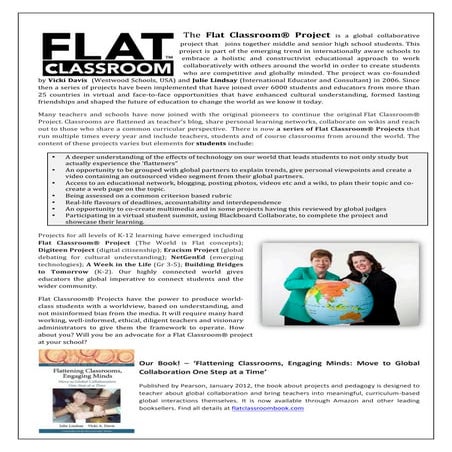 Flat Classroom Brochure - All about the Flat Classroom!