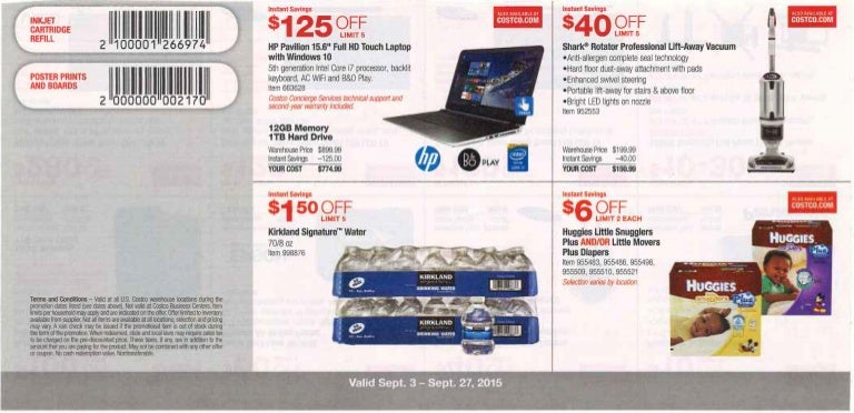 Costco october 2016 coupon book