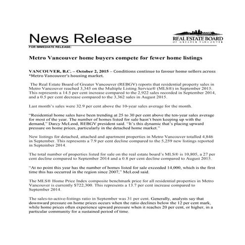 September 2015 rebgv statistics package mike stewart