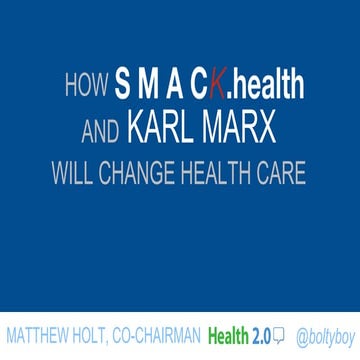Matthew Holt Health 2.0 chapters keynote, Sept 2017