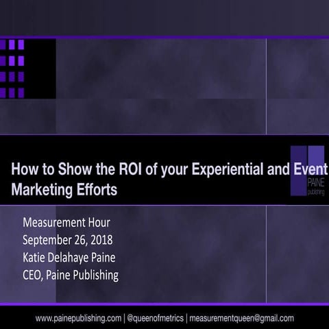 Finding the ROI in your Experiential and Event Marketing Program 