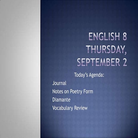 September 2 english 8
