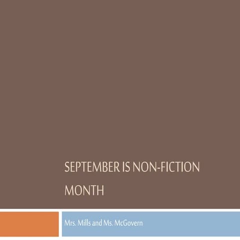 September is non fiction month