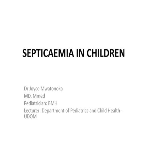 SEPTICAEMIA IN CHILDREN.pptx
