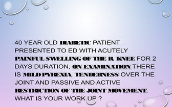 Septicarthritis (inflammation of the joint)