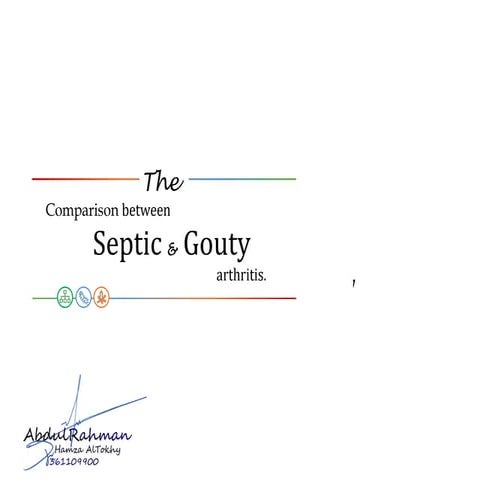 Septic arthritis and gouty arthritis 