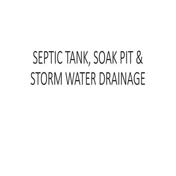Soak pit design, Operation and Maintenance | PPTX