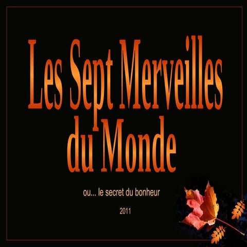Sept merveilles